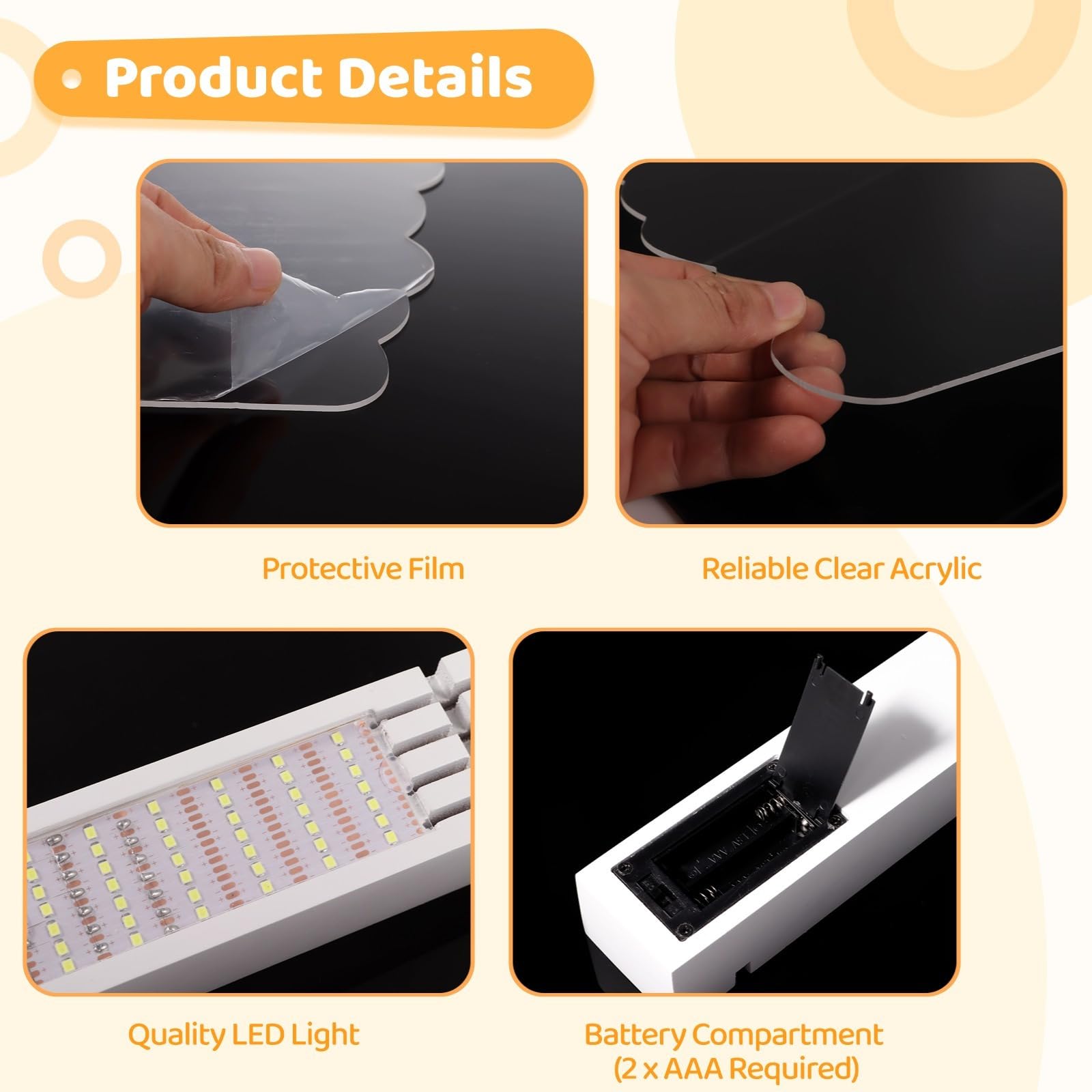 Kit personalizado de huellas de manos familiares con base LED, marco de mano y huella para nuevos padres, luz nocturna de recuerdo para baby showers y cumpleaños