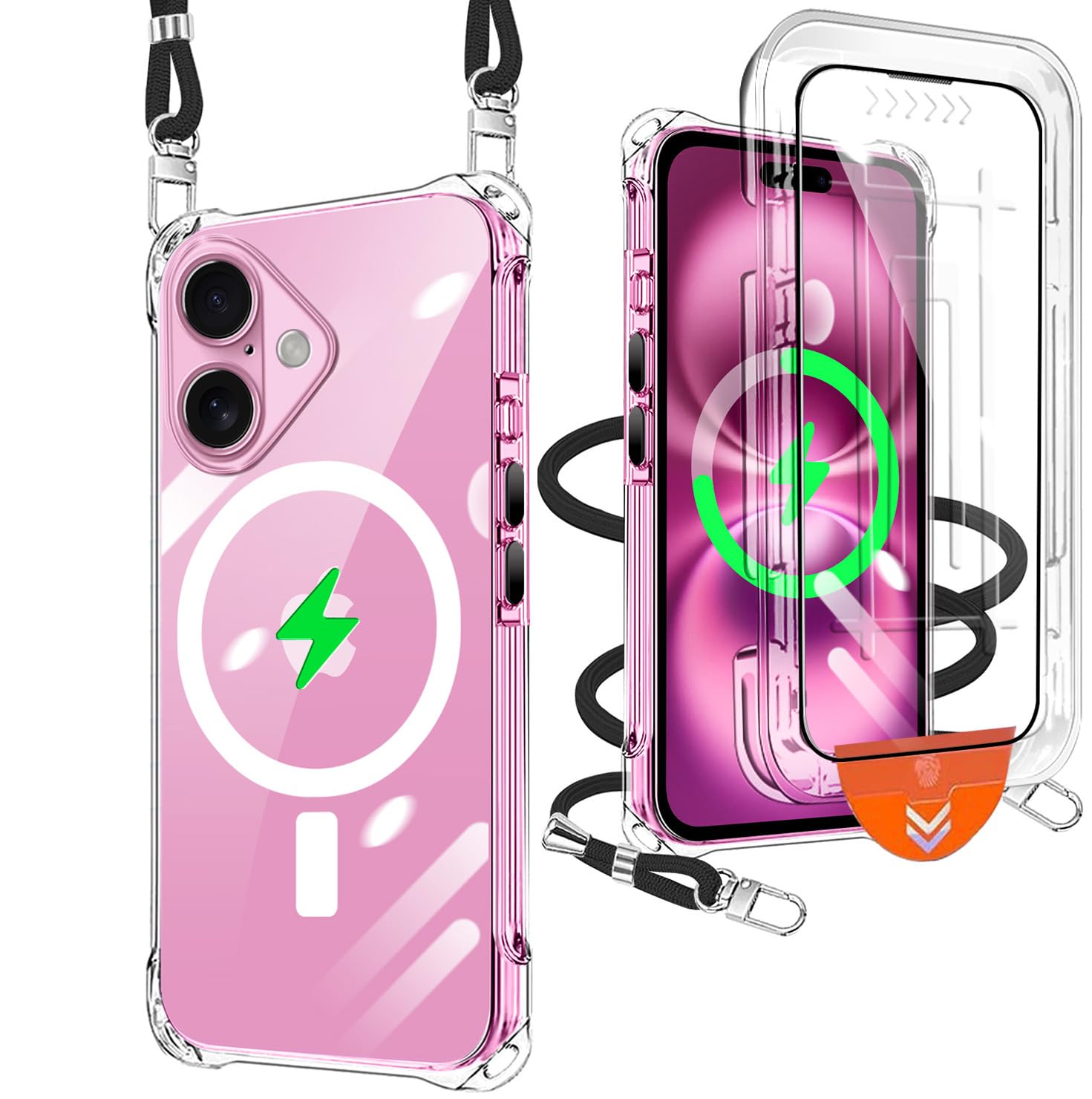 Amazon.co.jp: xiusiteli iPhone 16 用 ケース クリア ショルダー TPU