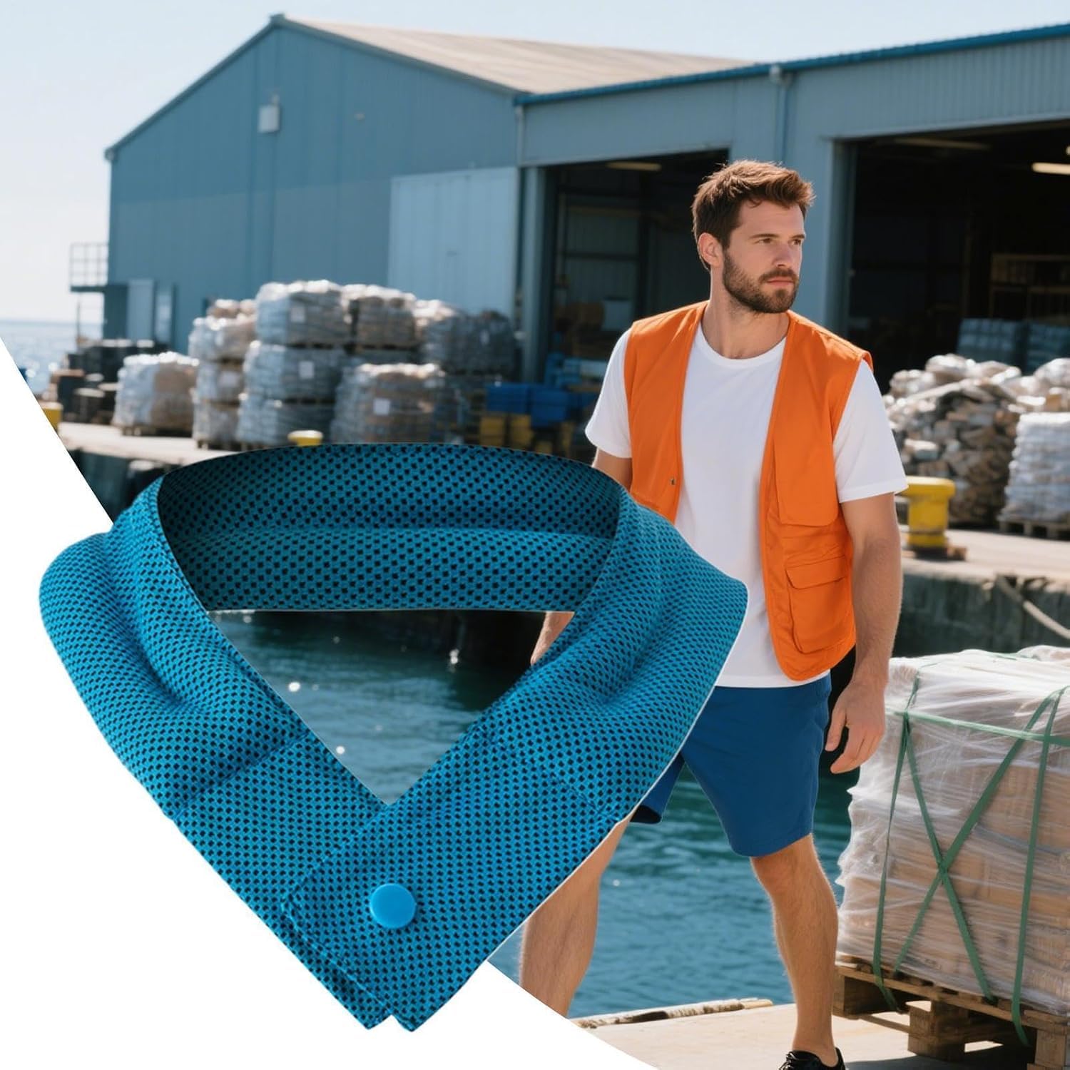 Asciugamano rinfrescante, Asciugamano rinfrescante in microfibra | Asciugamano rinfrescante in microfibra blu grigio for lo sport(2pc)