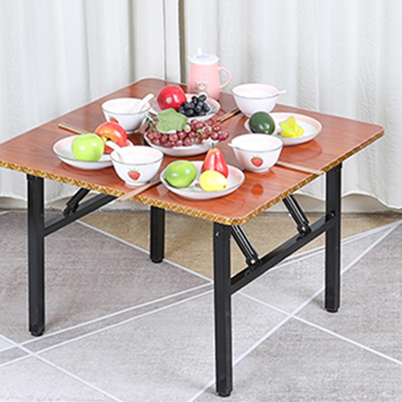 Wytrzymałe szare składane metalowe nogi stołowe do stolika kawowego DIY biurka i nie tylko - 50 x 50 x 60 cm (19,7 x 19,7 x 23,6 cala) - wszechstronne i stylowe wsparcie dla każdego mebla