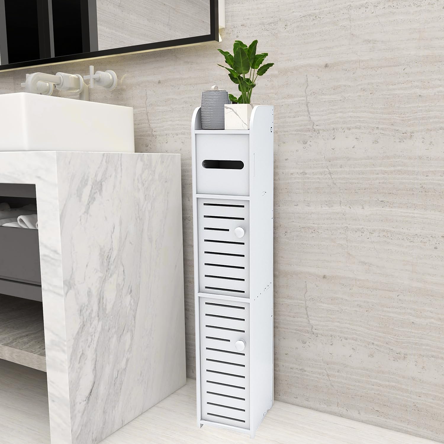 Amazon.com: Sworae Small Bathroom Storage Cabinet for Small Spaces ...