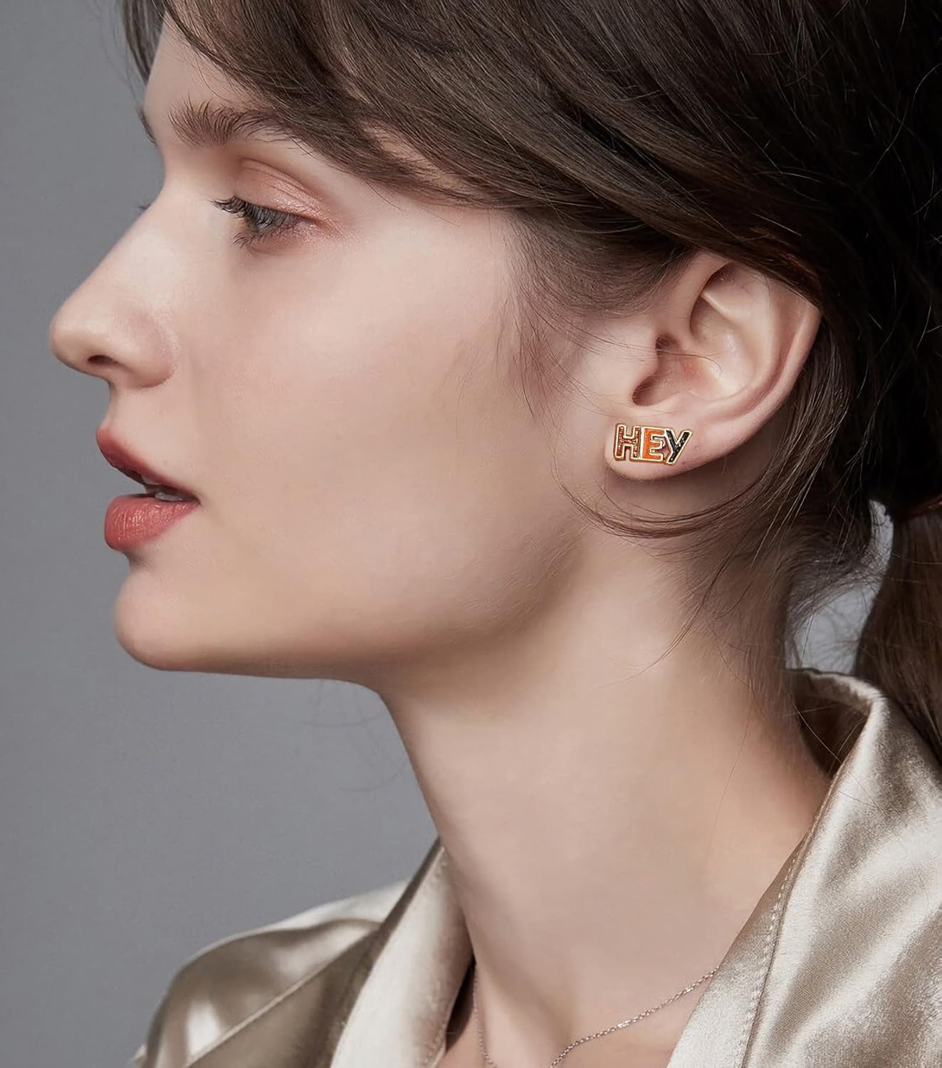 WOWORAMA Halloween Earrings Cute Pumpkin Earrings for Women Fun Crystal Pumpkin Stud Earrings Funny Smiling Face Pumpkin Drop Earrings Halloween Earrings Jewelry - Image 5