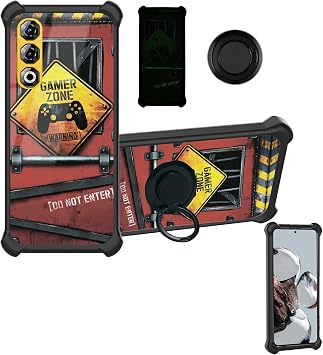 Case Compatible for Zte Nubia Neo 3 Gt 5g Z2465n Phone Case Cover with 1* Tempered Glass Screen ProtectorHard PC + Soft SiliconeRing SupportLuminous Effect YGH-JGP