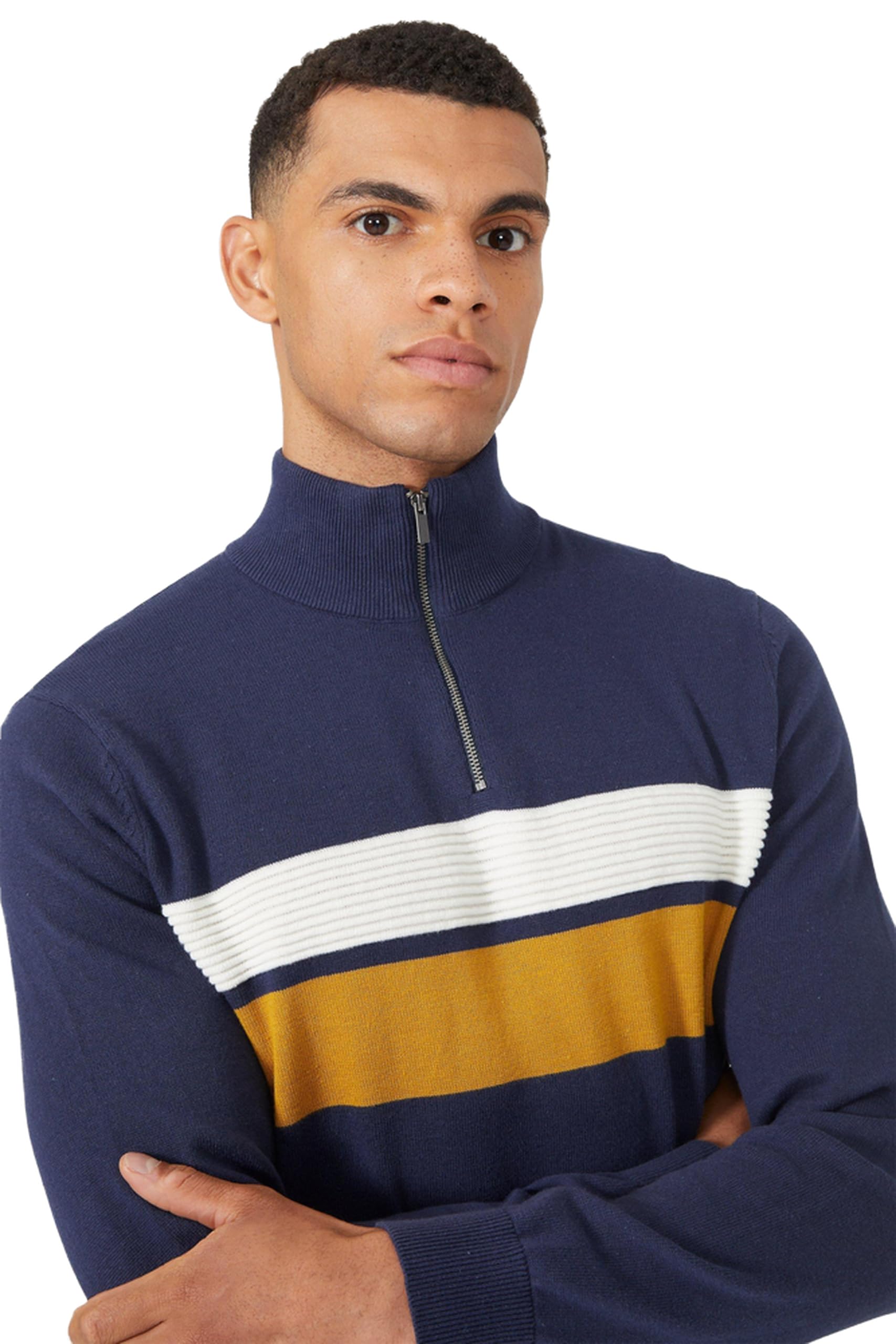 Red HerringMen's Red Herring Chest Stripe Half Zip RDD00800