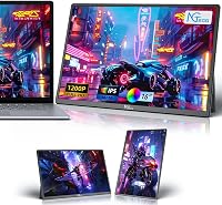 NGTeco 16 hüvelykes hordozható monitor FHD 1200P USB-C HDMI gaming kijelző intelligens tokkal 1