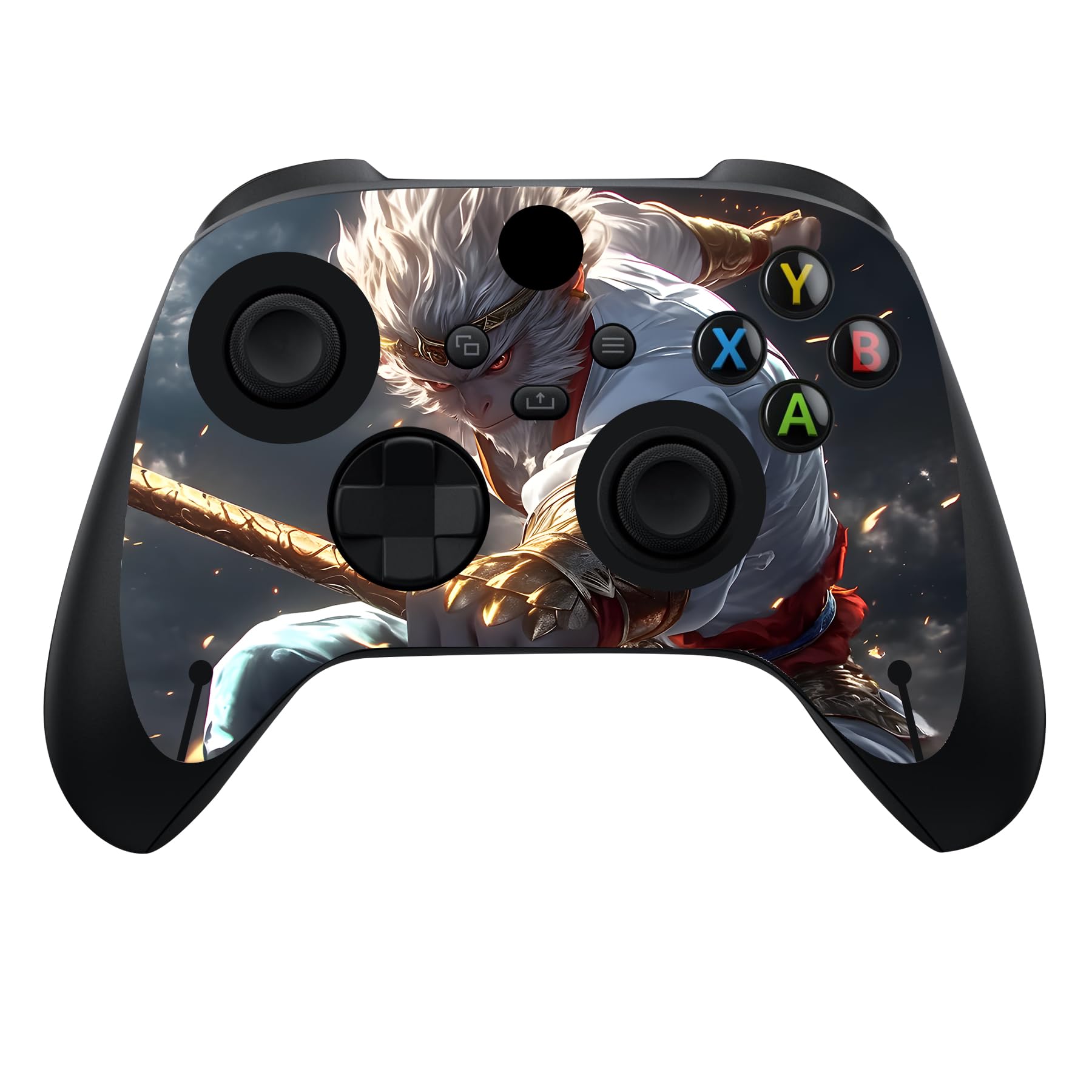 playvital Autocollant Manette pour Xbox Series X Accessoires Protection,Stickers pour Xbox Series X Console Skin-Sauge Wukong