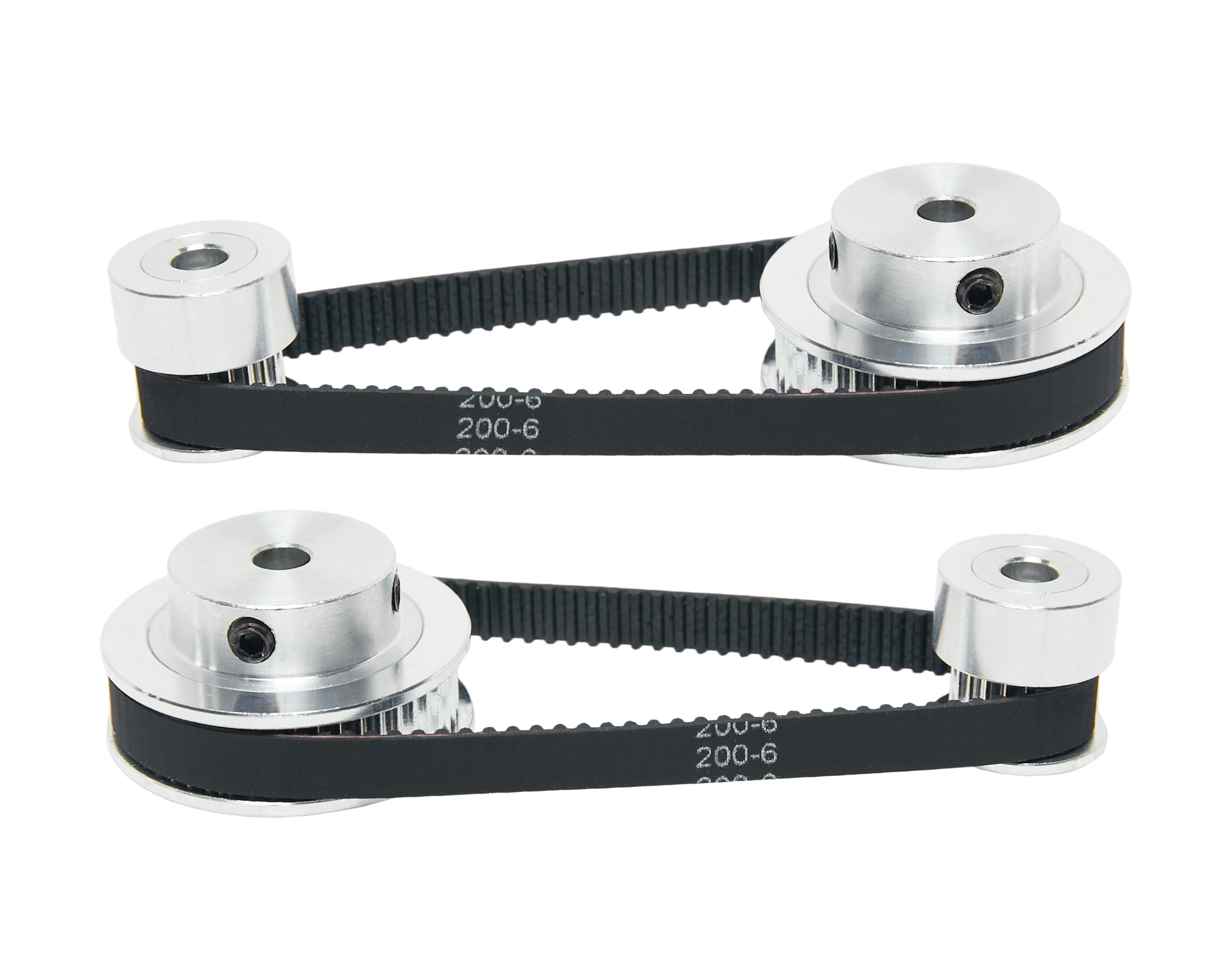 2PCS Set 2GT Aluminum Timing Pulley 20&60 Teeth 6.35mm Bore Synchronous Wheel with 2PCS Length 200mm Width 6mm Belt (20-60T-6.35B-6) — Amazon image 11