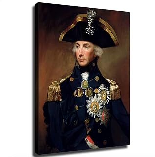 LhloKe Lord Nelson Portrait of British Royal Navy Admiral Poster Canvas Pictures Print Wall Art for Living Room Bedroom Bathroom Preppy Dorm Home Decor (08x10inch Unframed)