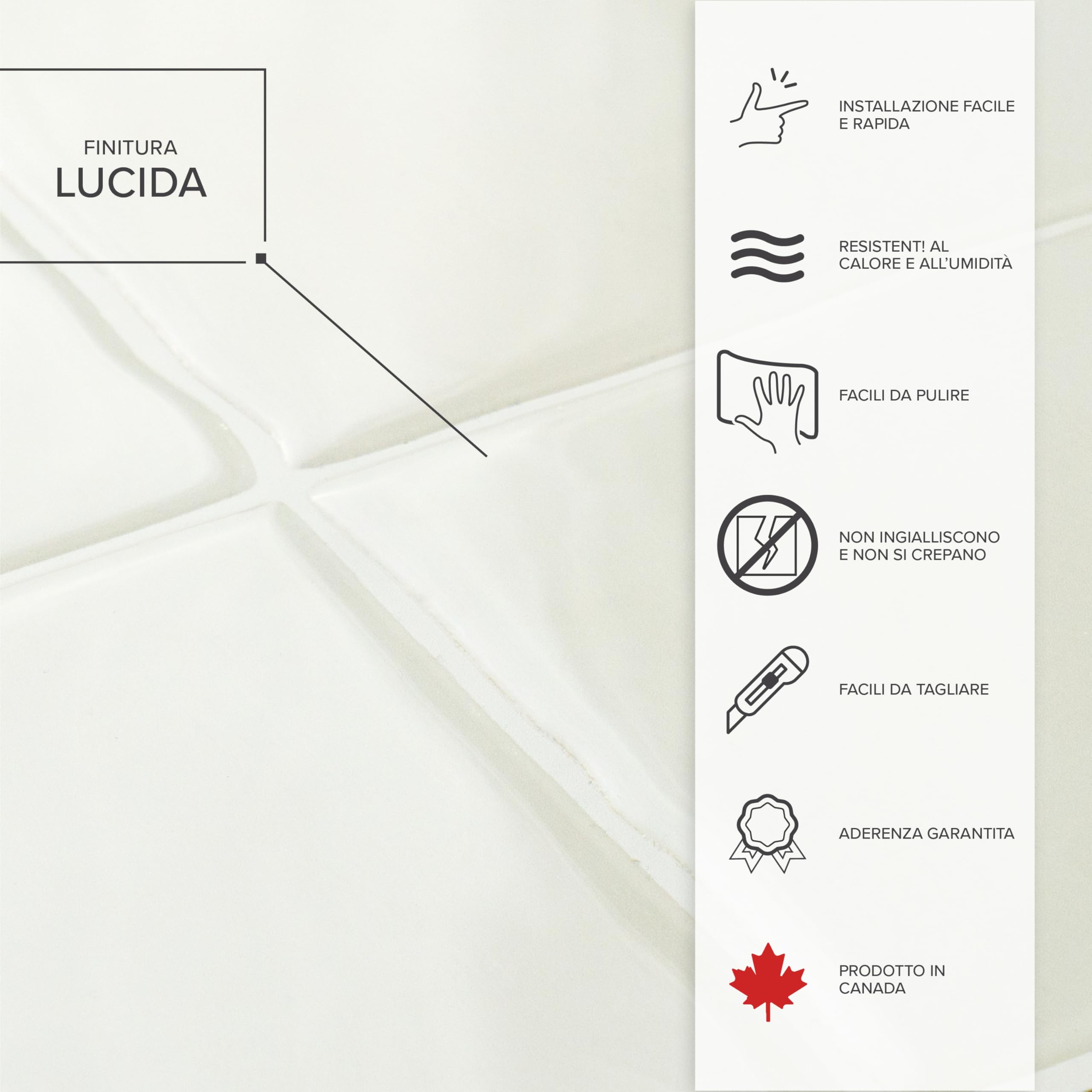 Smart Tiles Piastrelle Adesive 3D per Cucina e Bagno - | FindTheDeal