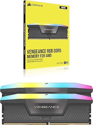 Miniatura 6 de CORSAIR Vengeance RGB DDR5 RAM 96 GB (2x48 GB) 6000 MHz CL36-44-44-96 1.4V AMD Expo Intel XMP 3.0 Memoria de computadora de escritorio – Gris