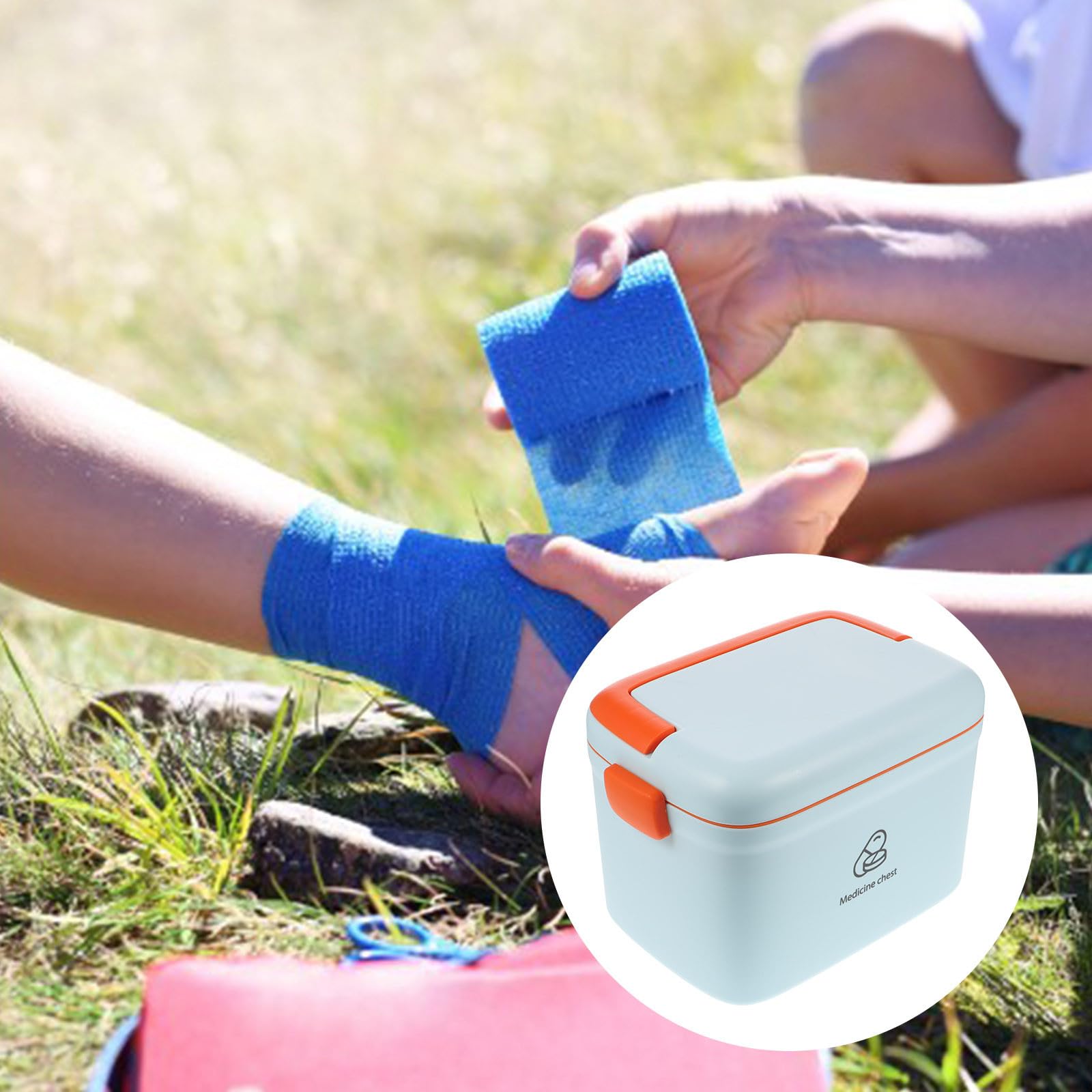 PRETYZOOM Organizador de Medicamentos Portátil para Uso en Casa y Exterior Tapa, Material PP, Fácil de Limpiar y Mantiene los Medicamentos Secos