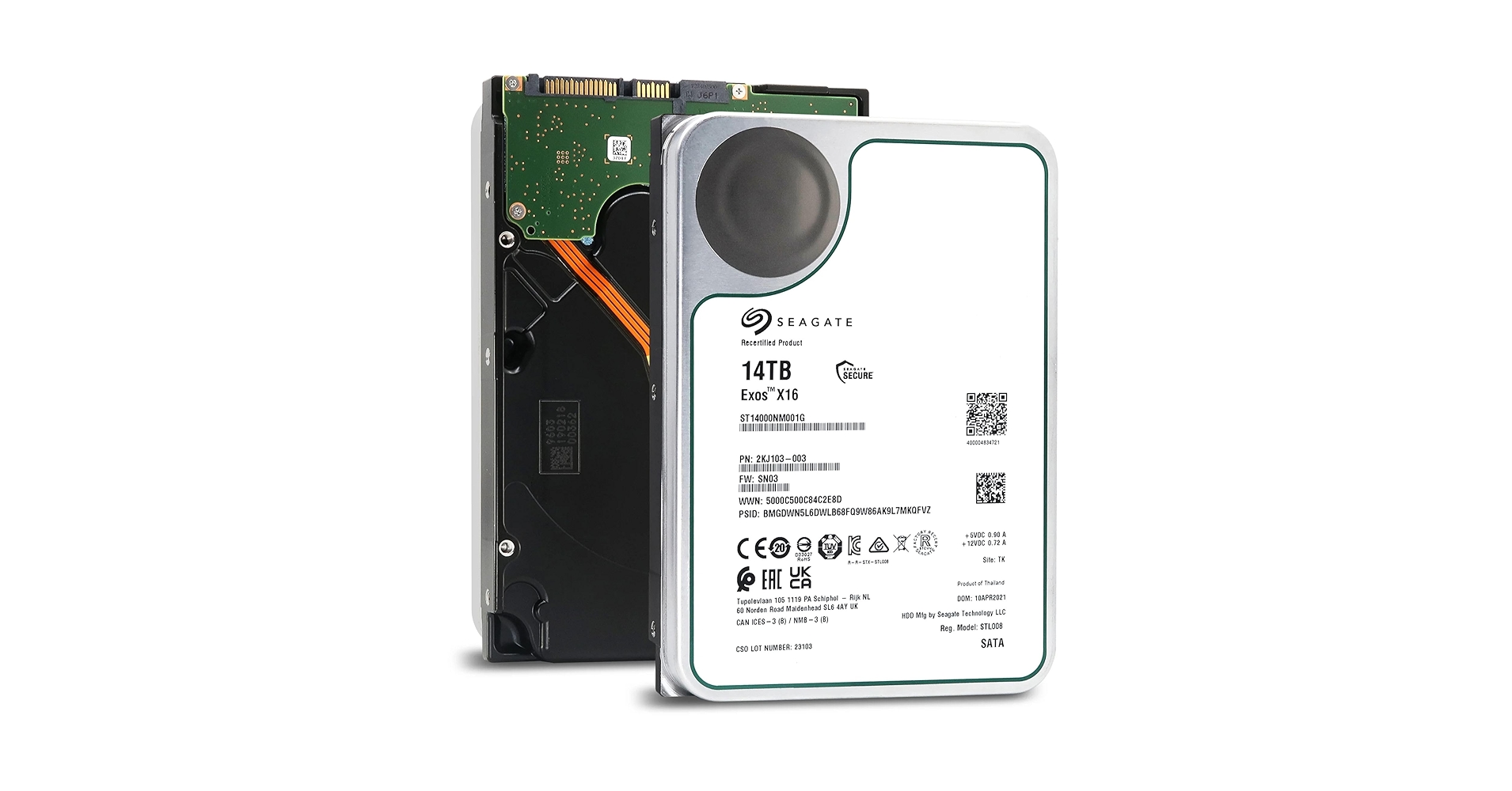 外付けハードディスク・ドライブ Seagate Exos X16 14TB HDD Exos Seagate X16 3.5” 内蔵HDD 14TB SATA600 7200rpm 256MB