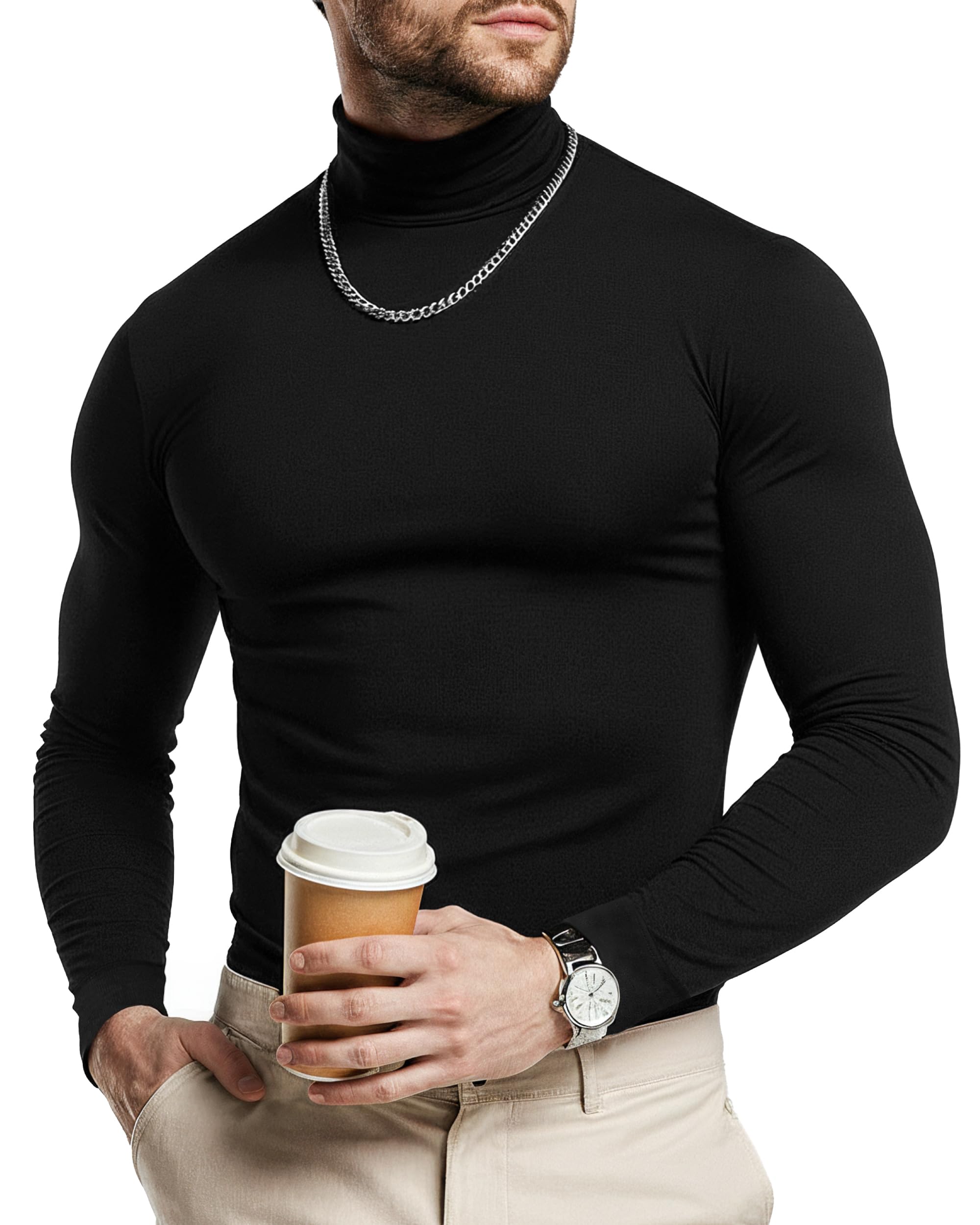 Utopia Wear Men's Turtleneck Shirt