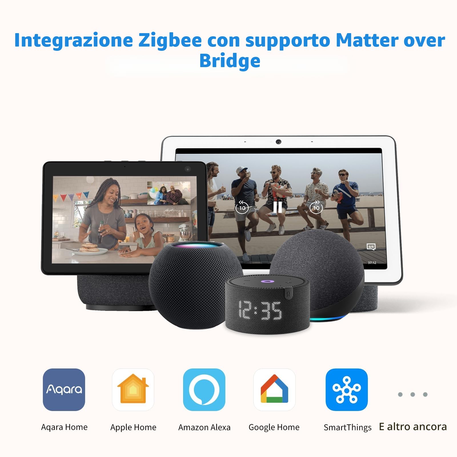 Aqara Controller della Valvola T1 di Matter over Bridge, Richiede un Hub Aqara Zigbee 3.0, Combinabile con Rilevatori di Perdite di Acqua per la casa, Supporta Controllo App come HomeKit Alexa Google