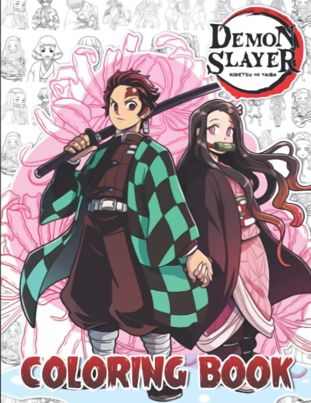 Buy DéMon Slayer Coloring Book: Cute Anime And Manga Colouring Pages ...