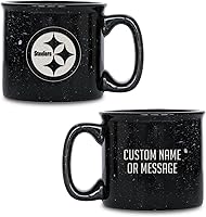 Vista 9 de Rico Industries NFL New York Giants - Taza de café personalizada de 12 onzas con logotipo grabado con láser profundo, taza de cerámica para acampar