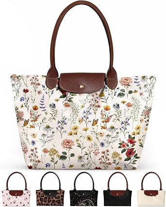 Miss Adola Nylon Tote Bag for Women - Lightweight Foldable Tote Bag with Large Capacity for Travel, Work, Teacher