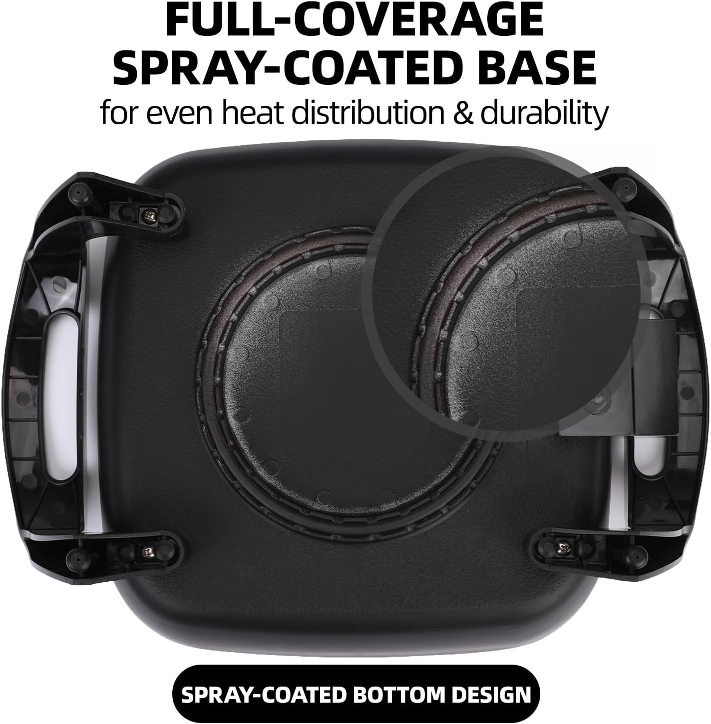 12" Ceramic Nonstick Electric Skillet with Tempered Vented Glass Lid, Scratch-Resistant Surface, Cool-Touch Handles, Removable Easy-to-Clean Design, 1200W, Sleek Black