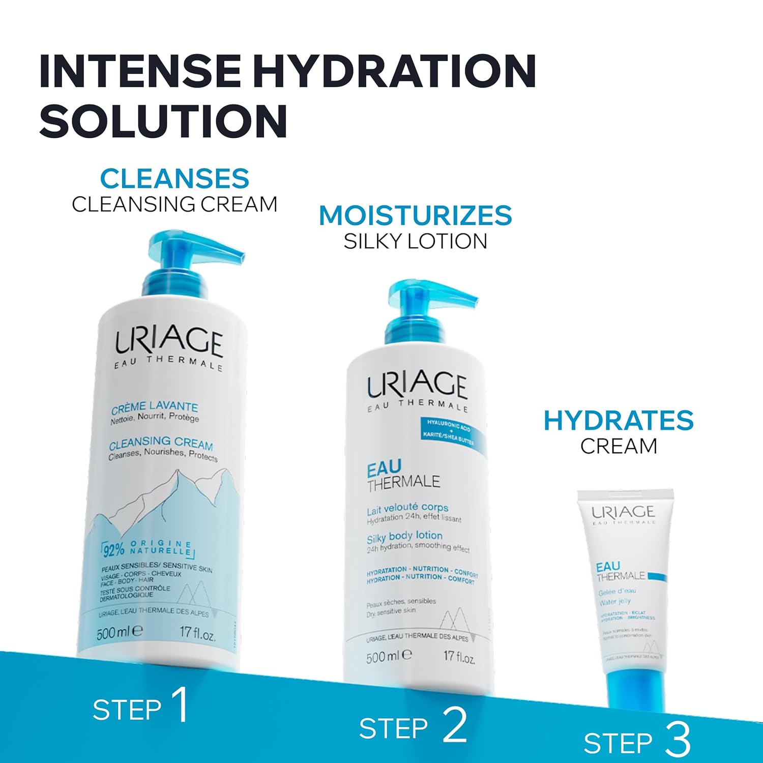 Uriage Cleansing Cream 6.8 fl.oz. | Face & Body Cleanser with 1/3 Nourishing Milk | 2 in 1 Care: Nourishing Shower Cream for all Skin Types, Suitable All the Family - Soap-Free - Image 6