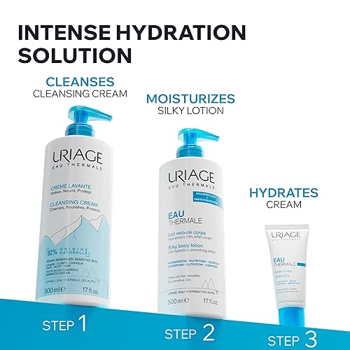 Miniatura 6 de Uriage Daily Moisturizing Cleansing Cream With Shea Butter, 2-In-1 Body Wash: Cleanses & Nourishes, Fresh & Cocooning Perfume, Face, Body & Hair