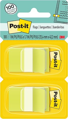 Post-it Bayraklar, 50/Dispenser, 2 Dispenser/Paket, 1" Geniş, Parlak Yeşil (680-BG2)
