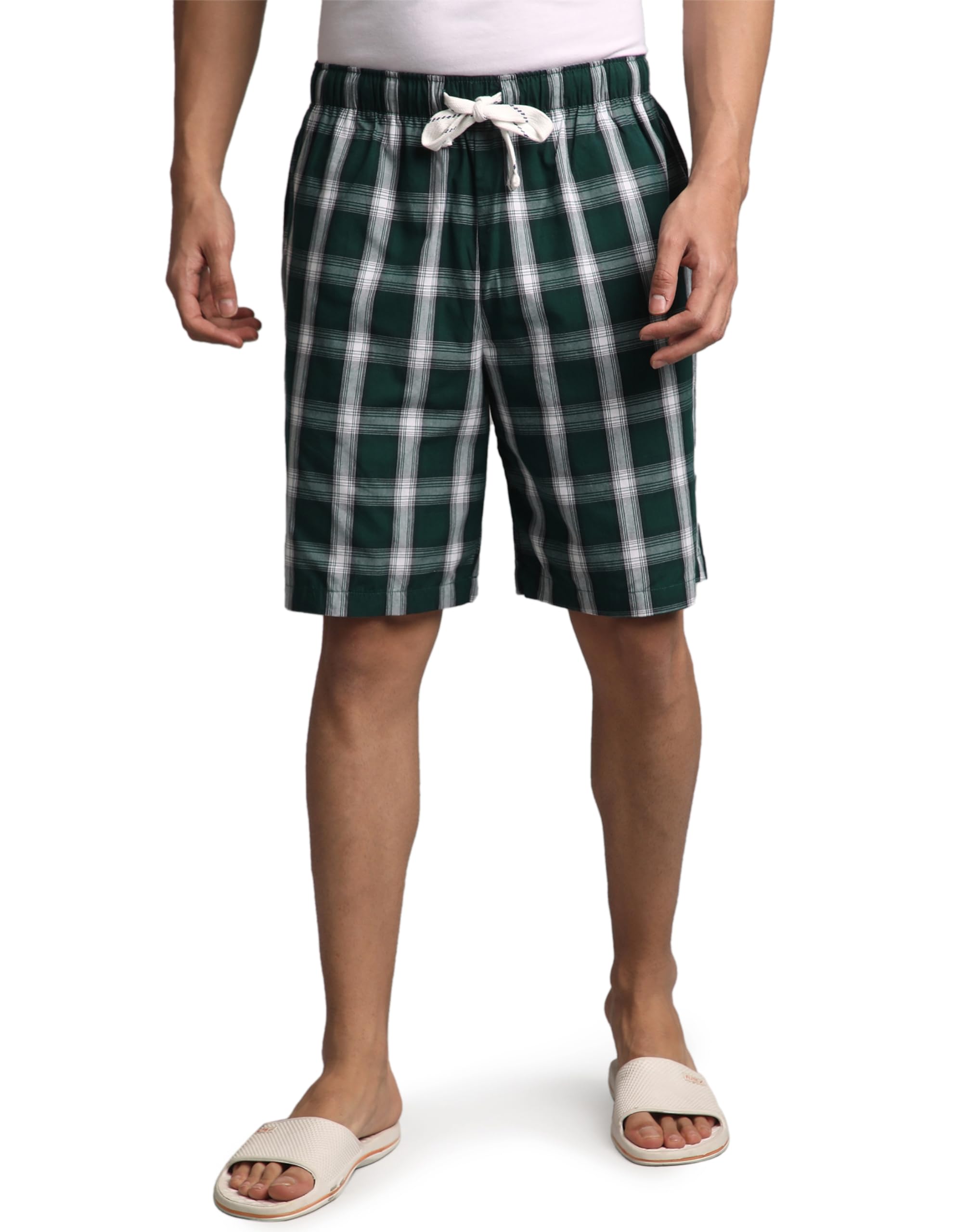 Men's Cotton Woven Regular Fit Lounge Shorts Nightwear Bottom Wear Shorts for Men