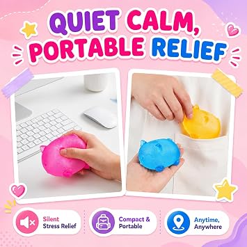 Squishy Fidget Toys, 4PCS Cat Stress Balls for Adults | Textured Stress Cube Sensory Balls for Anxiety Relief, Soft Cool Cats Squishies Squeeze Toys for Autism Anxiety Relief