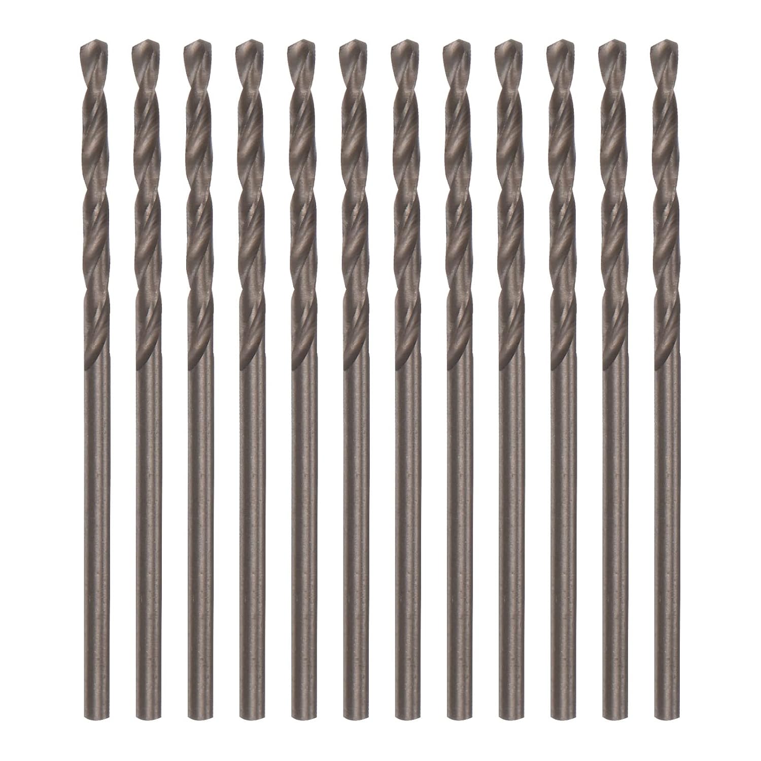 HARFINGTON 12pcs Cobalt Drill Bits,2mm M35 High Speed Steel Metric Twist Drill Bit Straight Shank Jobber Drill Bits for Hard Metal, Stainless Steel, Copper, Aluminum, Cast Iron, Plastic