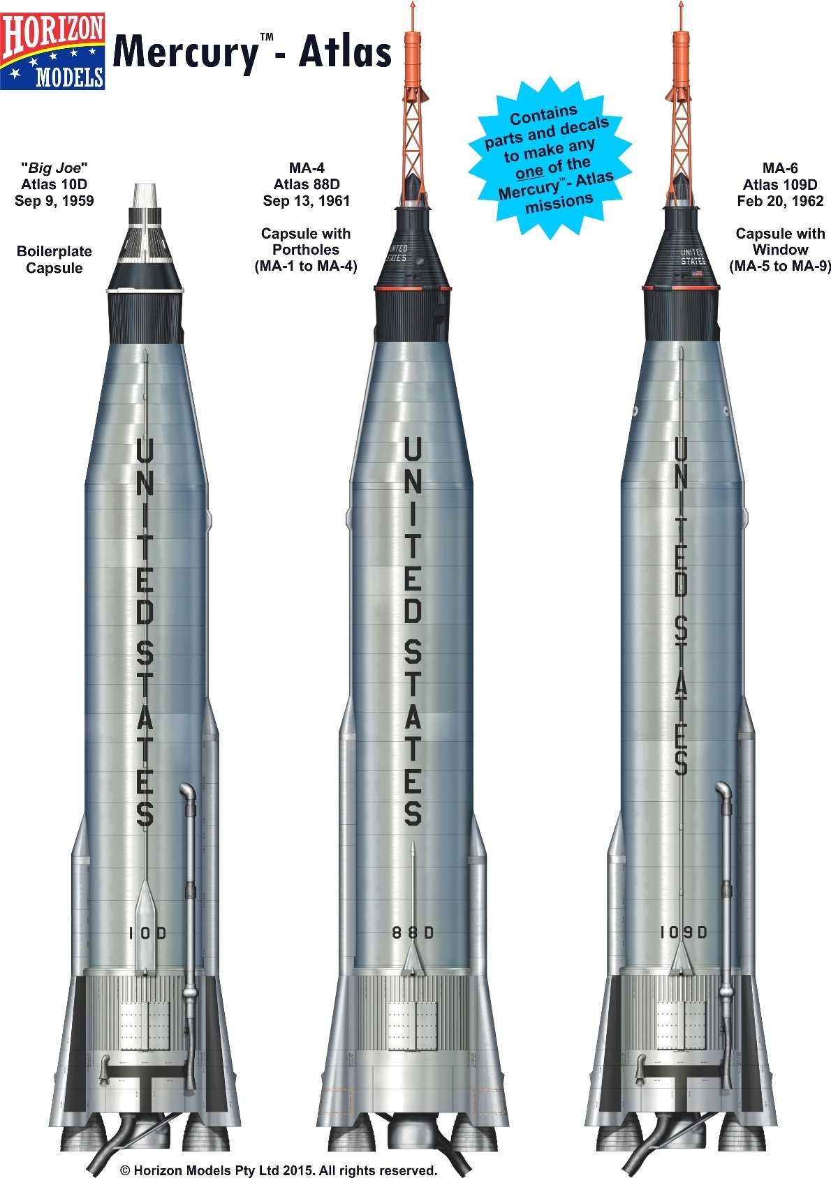 Amazon | プラッツ 1/72 マーキュリー・アトラス ロケット