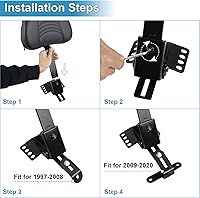 Vista 4 de Respaldo de conductor ajustable para motos con acoplamiento Compatible con para Harley Touring Road King Street Glide Road Glide Electra Glide