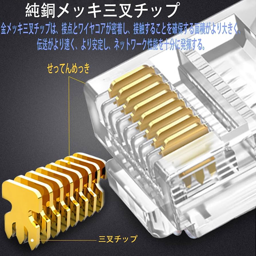 Amazon.co.jp: 【 30個セット】RJ45 Cat6 LANコネクター LAN