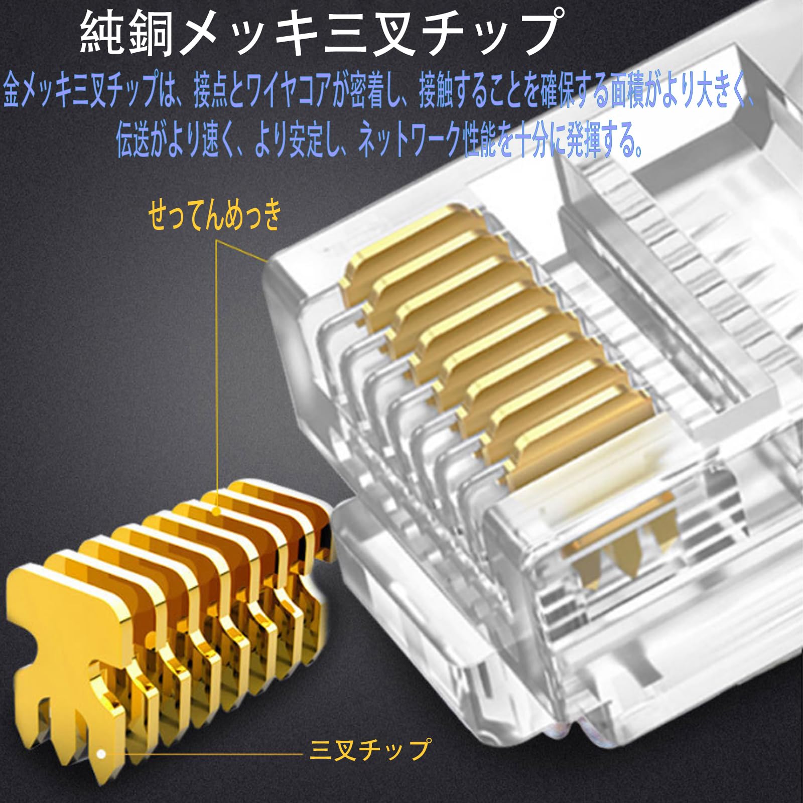 Amazon.co.jp: 【 30個セット】RJ45 Cat6 LANコネクター LAN コネクタ