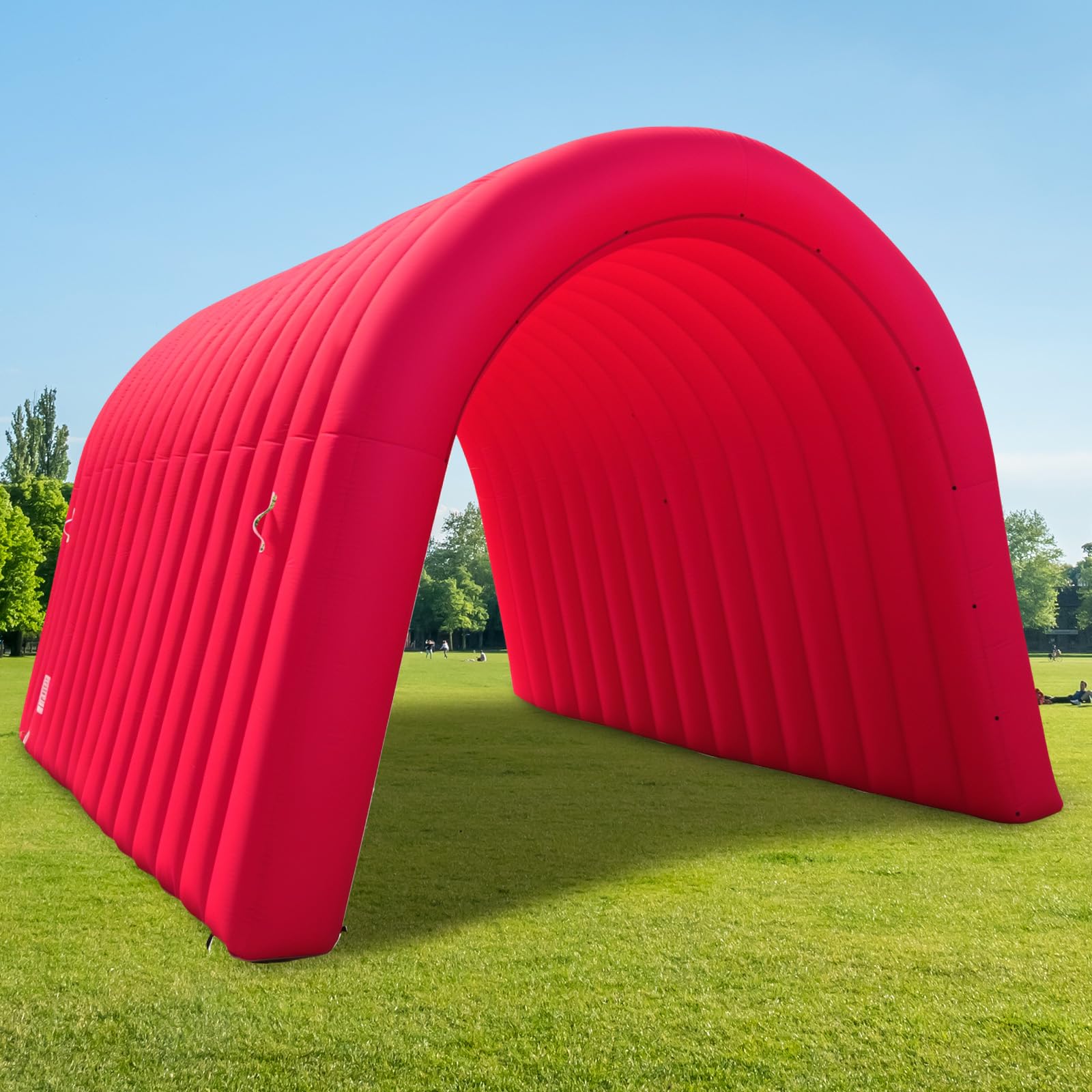 OZIS 16Ft Inflatable Tunnel Entrance Sports with Installed Blower Inflatable Football Tunnel Tent Entryway for Business Advertising Event Exhibition Promotion(Red,16x10x10Ft)