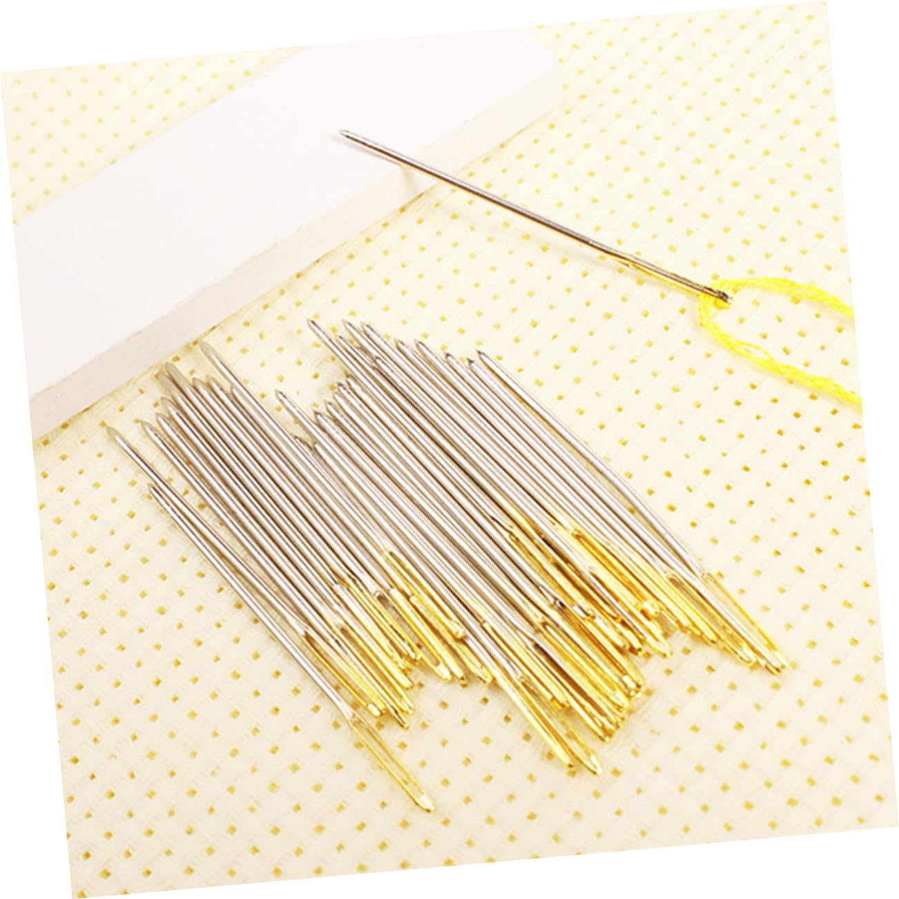 VILLCASE Large Eye Needle Sewing Set Needles for Crafting 10pcs Embroidery Tool with Big Eyes