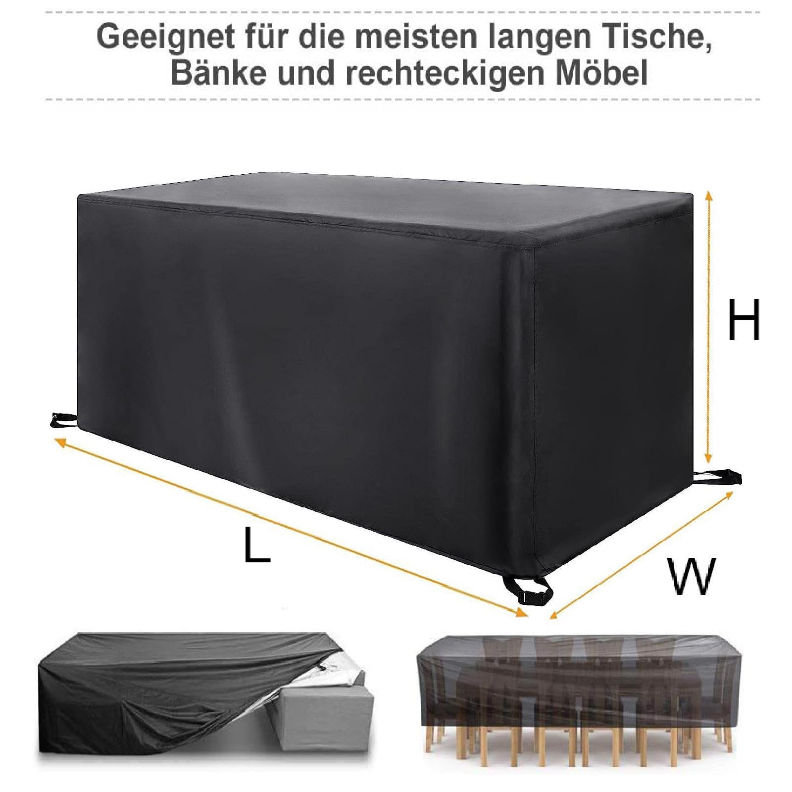 Gartenmöbel Abdeckplane – 240x180x95 Cm, Aus 420D Oxford-Gewebe, Wasser- Und UV-beständig