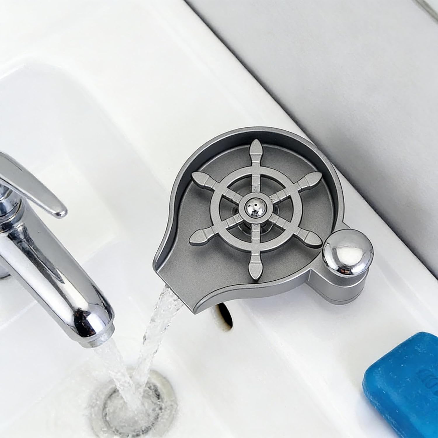 シンク用 カップ すすぎ 器 - キッチン カップ シンク 洗浄 ツール ステンレス スチール 製 - グラスクリーナー | スポー