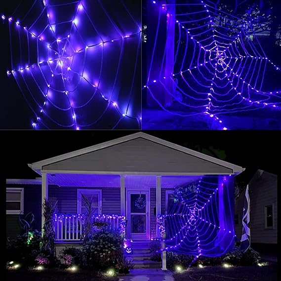 12 FT Spiders  Halloween Decor Super Large LED Lighted Spider  for Halloween