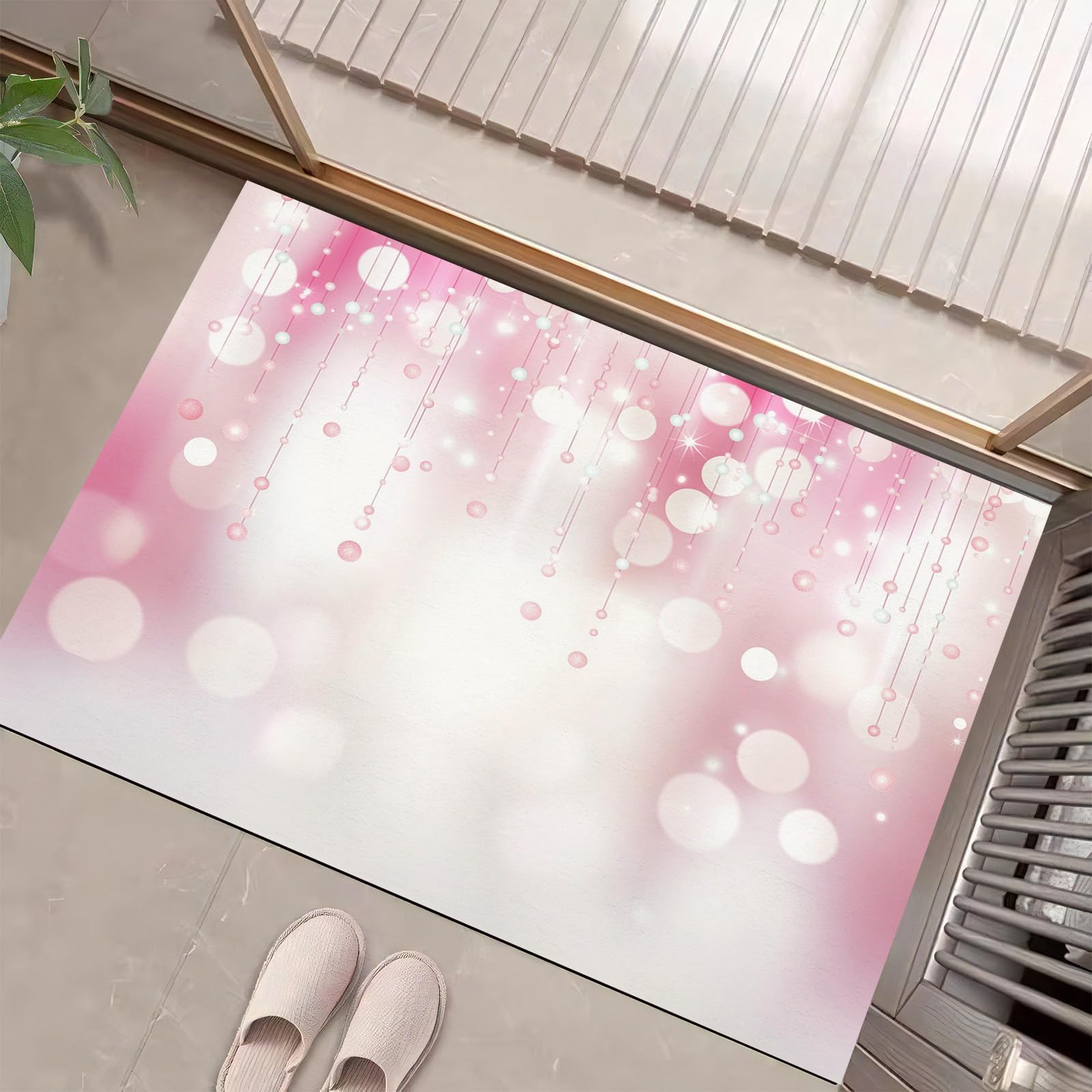 Tapis sol antidérapant et absorbant lavable en machine pour entrée et couloir