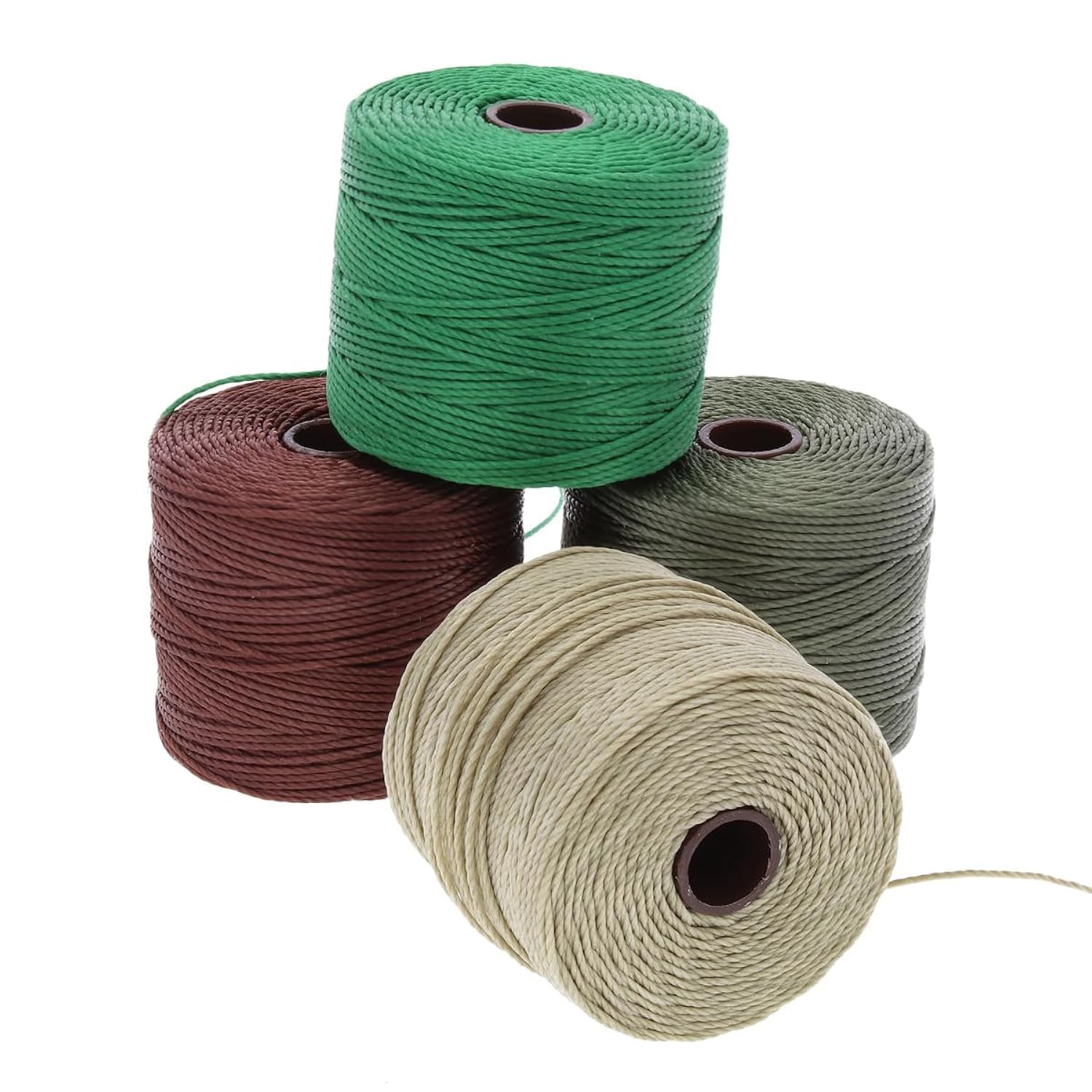 Super-Lon 4 Spools Cord Ideal For Stringing Beading Crochet And Micro Macram Jewelry Compatible With Kumihimo Projects S Lon