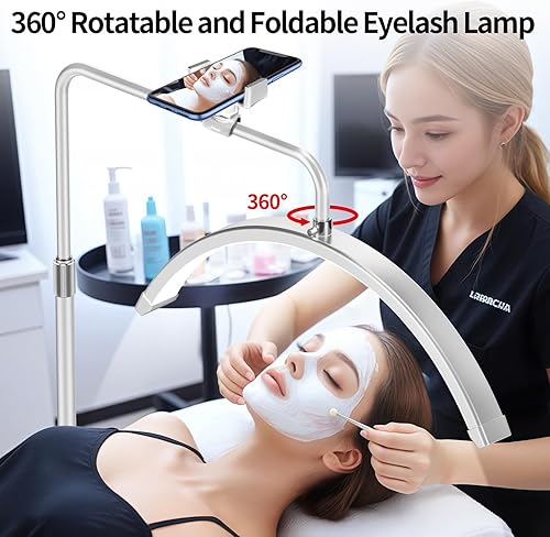 Miniatura 2 de Lámpara de pestañas para farol de anillo esteticista técnico de pestañas, luz de media luna para extensiones de lámpara de pestañas LED, tatuadores,