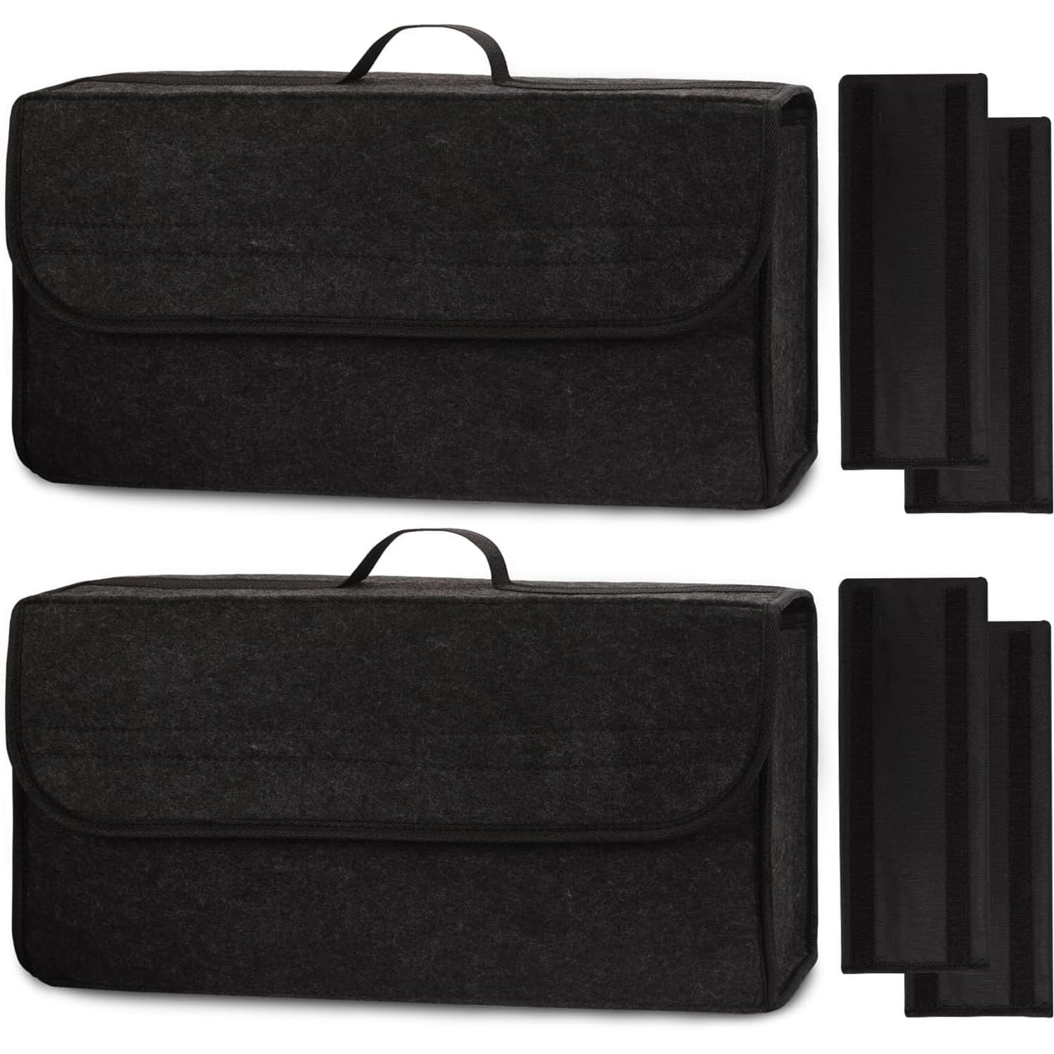 Einesin Auto Organizer Toolbag, Kofferraum Organizer aus Filz mit Klett Fixierung, Auto Zubehör für Werkzeug & Autopflege, Auto Organizer Kofferraum, Kofferraumtasche