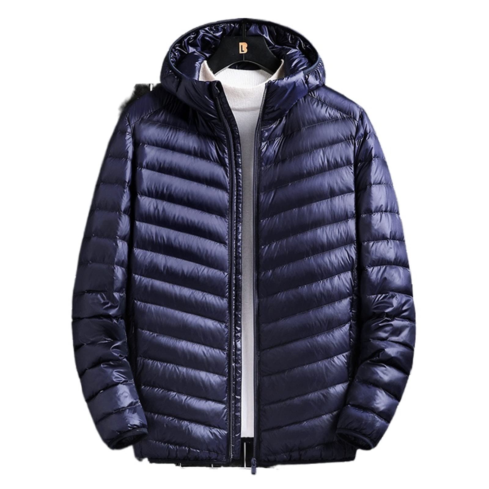 IONIKKIONIKK Mens Down Jacket Men's Cotton-padded Clothes In Spring, Summer And Winter White Duck Down Ultra-light Foldable Down Jacket Men Down Jacket (Color : Hortel�, Size : XL)