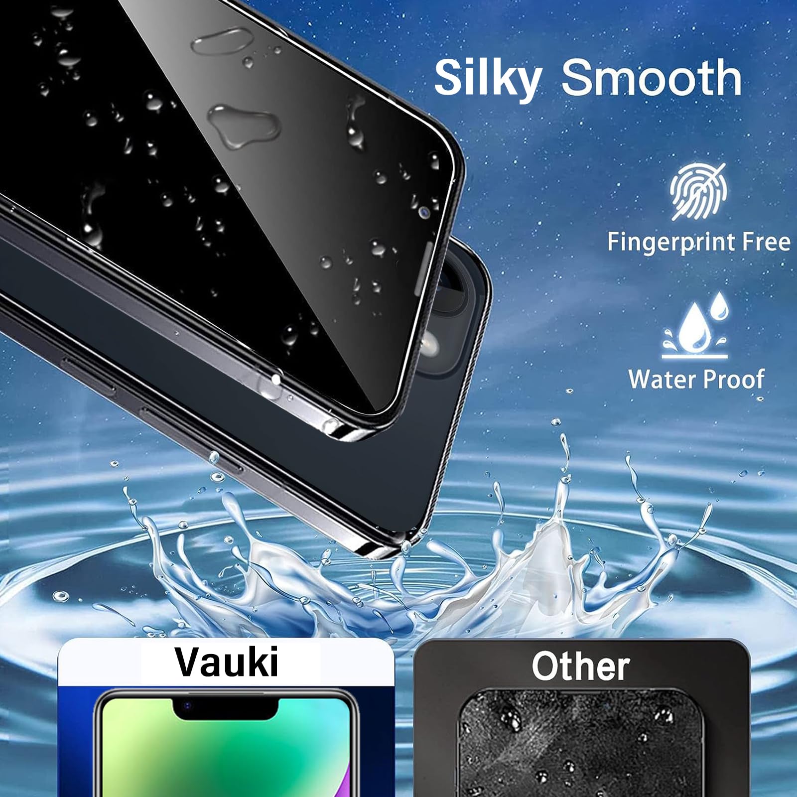 4 Pièces] Verre Trempé Anti-espion Pour IPhone 14 (6,1") - Téléphonie