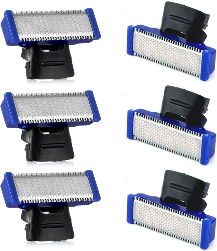 Cabeças de reposição INVODA para barbeador elétrico, lâmina dupla rotativa em aço inoxidável, Pacote com 6