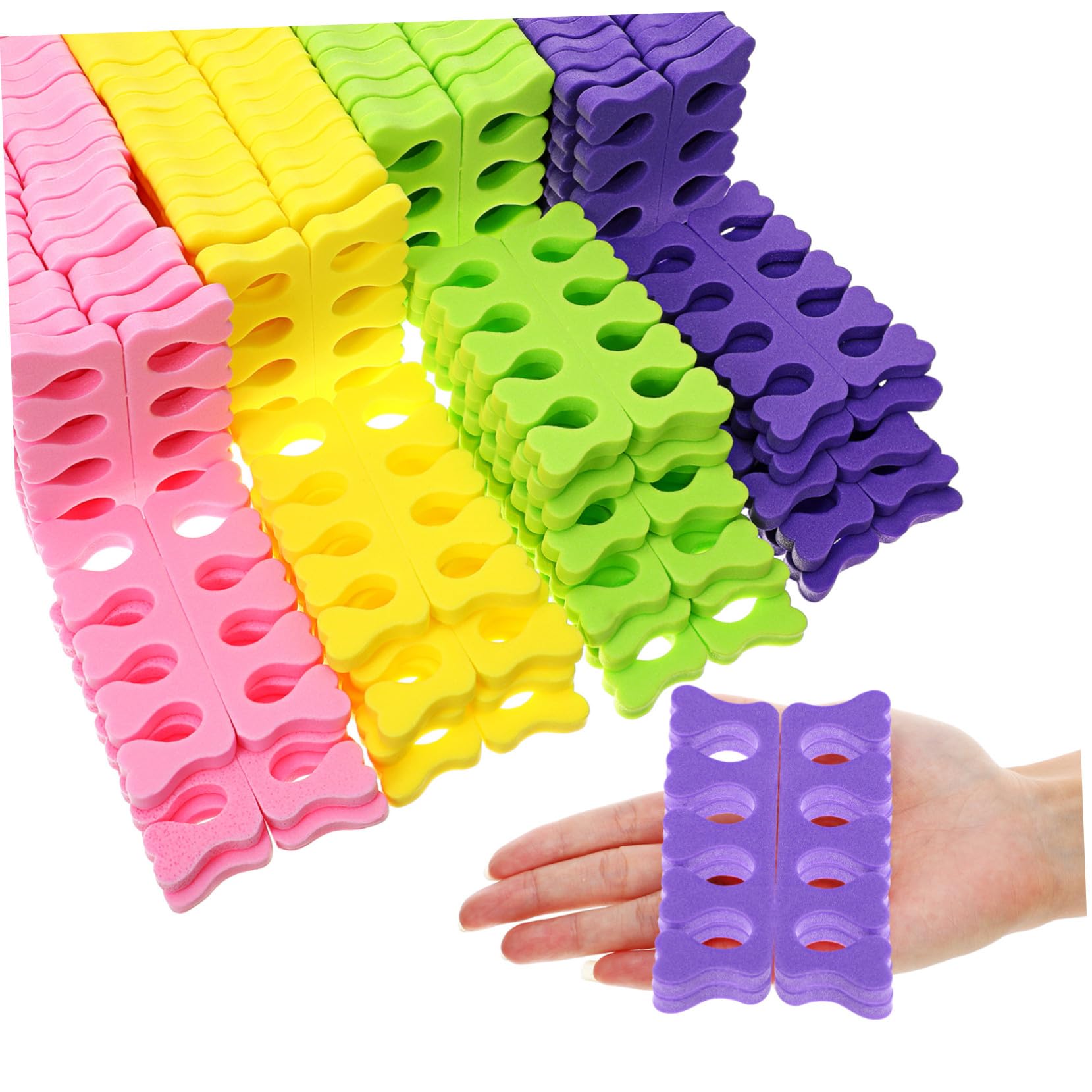 UKCOCO 100pares Separador de Dedos para Pedicura Almohadilla Separadora de Esponja de Separadores de Dedos Pequeños para Mujeres Uso Salón de Uñas y Cuidado del Esmalte