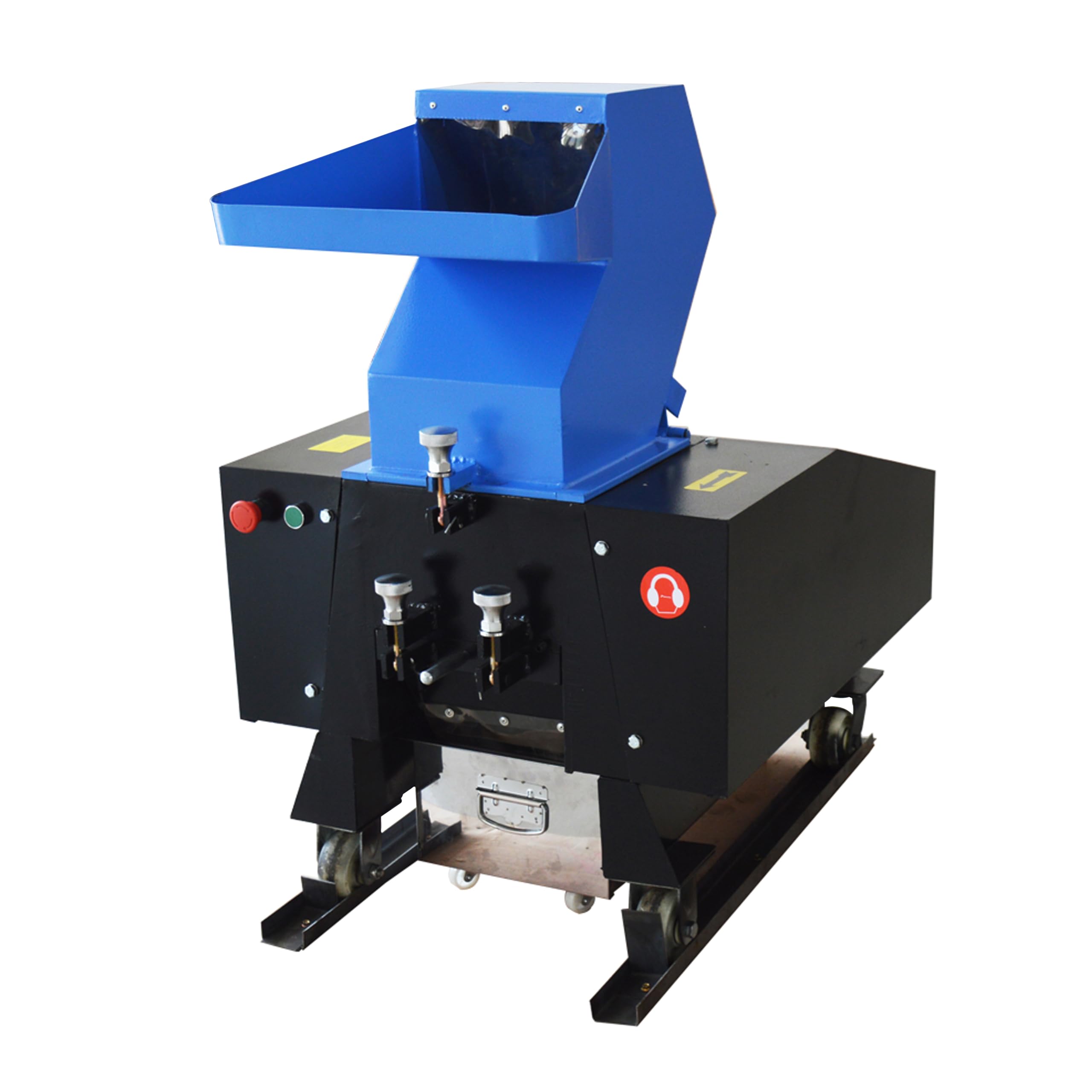 IntXanth Plastic Crusher Machine Plastic Shredder Pulverizer Grinder Granulator Electric for ABS EVA PC Cellulose PVC Resin Nylon Rubber with 0.32 Inches Screen Sieve Blue 4KW 220V