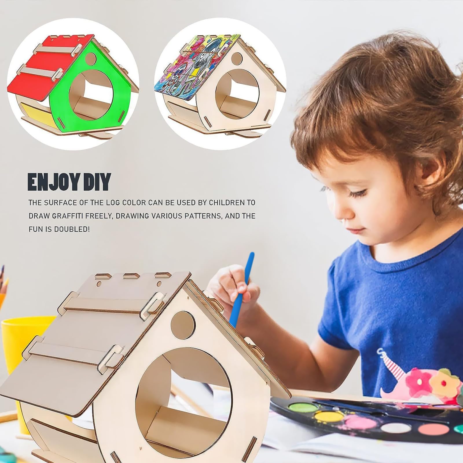 Casetta Per Uccelli In Legno - Mangiatoia Da Esterno, Resistente Alle Intemperie, Per Giardino E Balcone - Foto 6