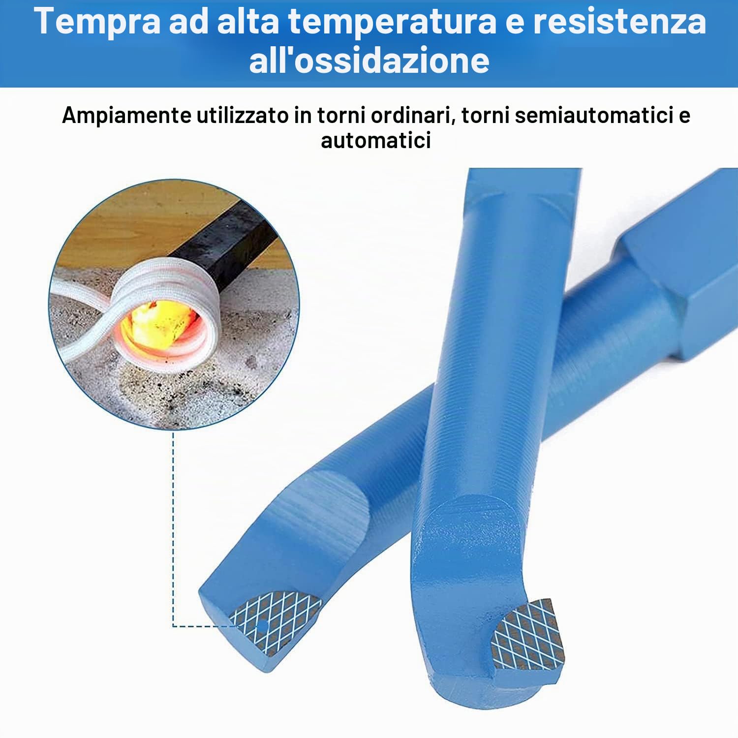 Utensile per tornio in metallo duro, 12 * 12mm Utensili per tornio Set di utensili per tornitura con punta in metallo duro per saldatura fresatura