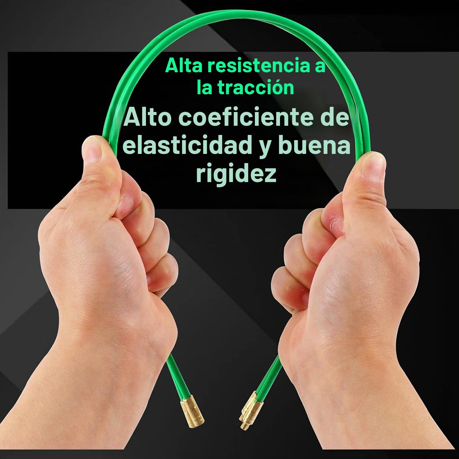 Guia Pasacables Profesional,4MM 33CM 10 Varillas de Guia Pasacables, 4MM 30M TOOSOAR Dispositivo para Tirar Cables, Verde