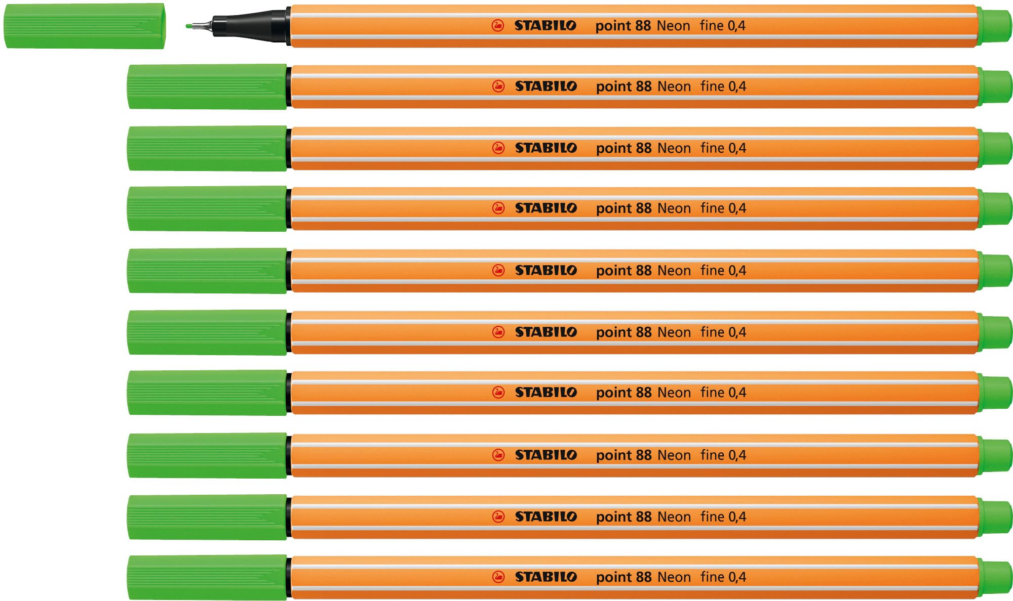 STABILO point 88 - Fineliner - Pack of 10 - Apple Green